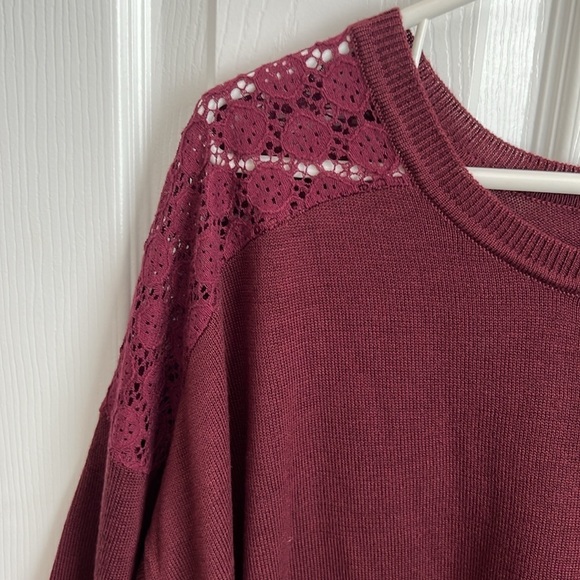 NEW! Burgundy sweater‎ by Van Heusen size large - Picture 2 of 9